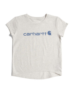 C99-05-1161-0005 CARHARTT Girls Logo T-shirt - Oatmeal Heather
